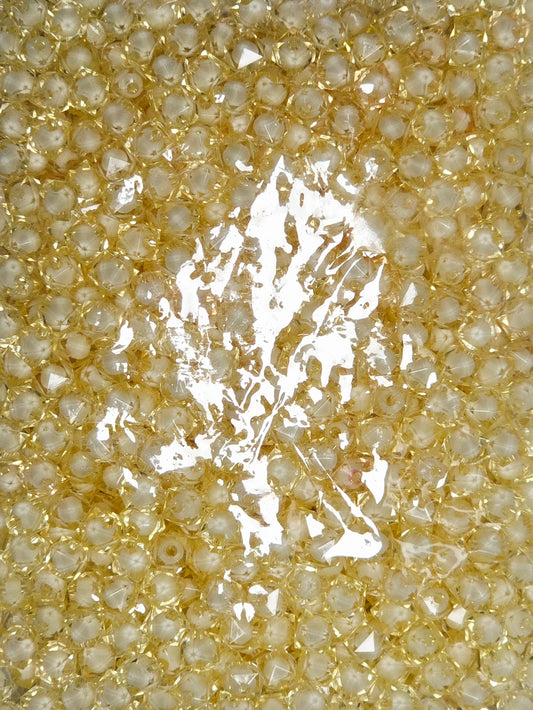 كريستال سداسي محقون لون ذهبي مقاس 10